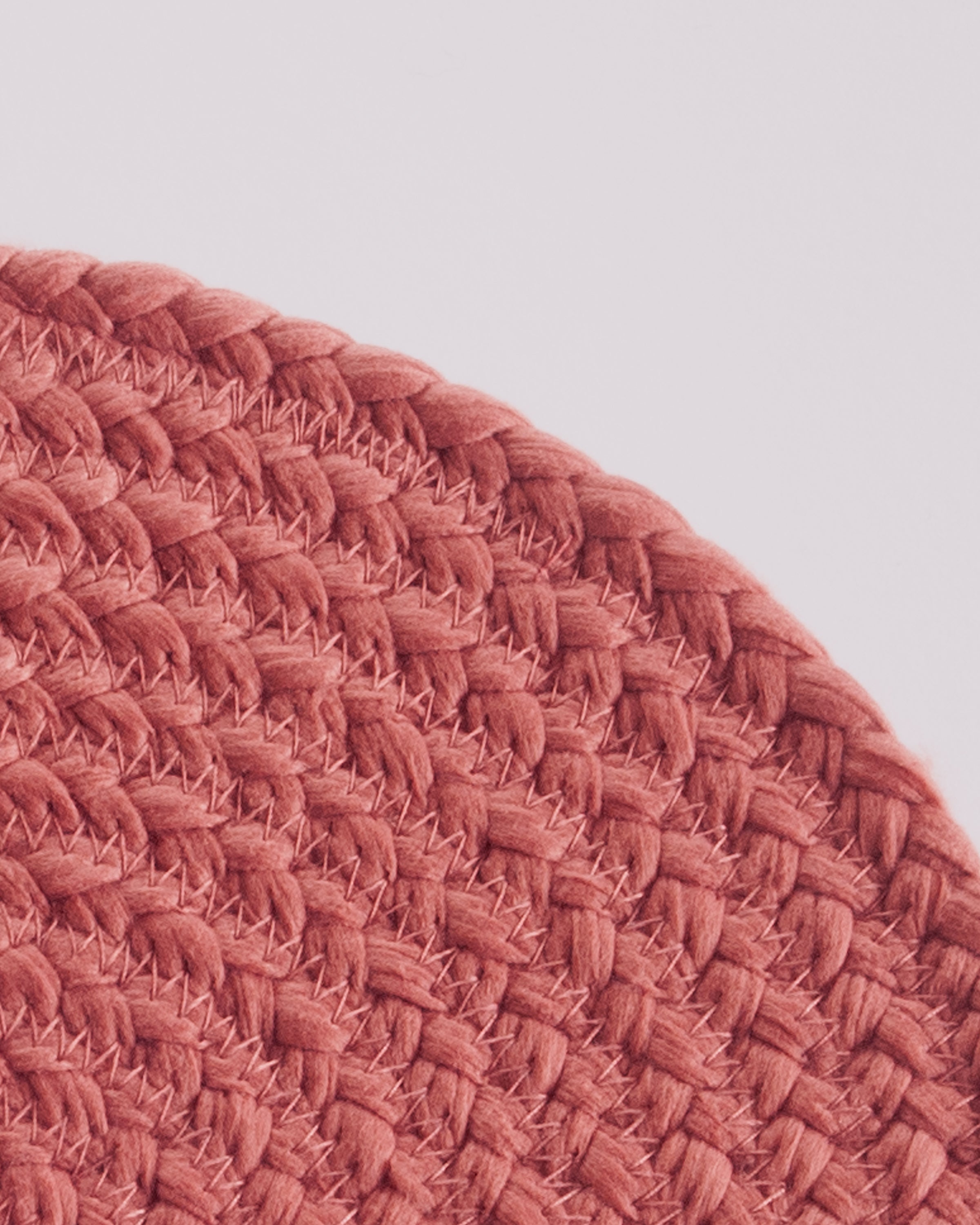 Placemat - round, braided, upcycled