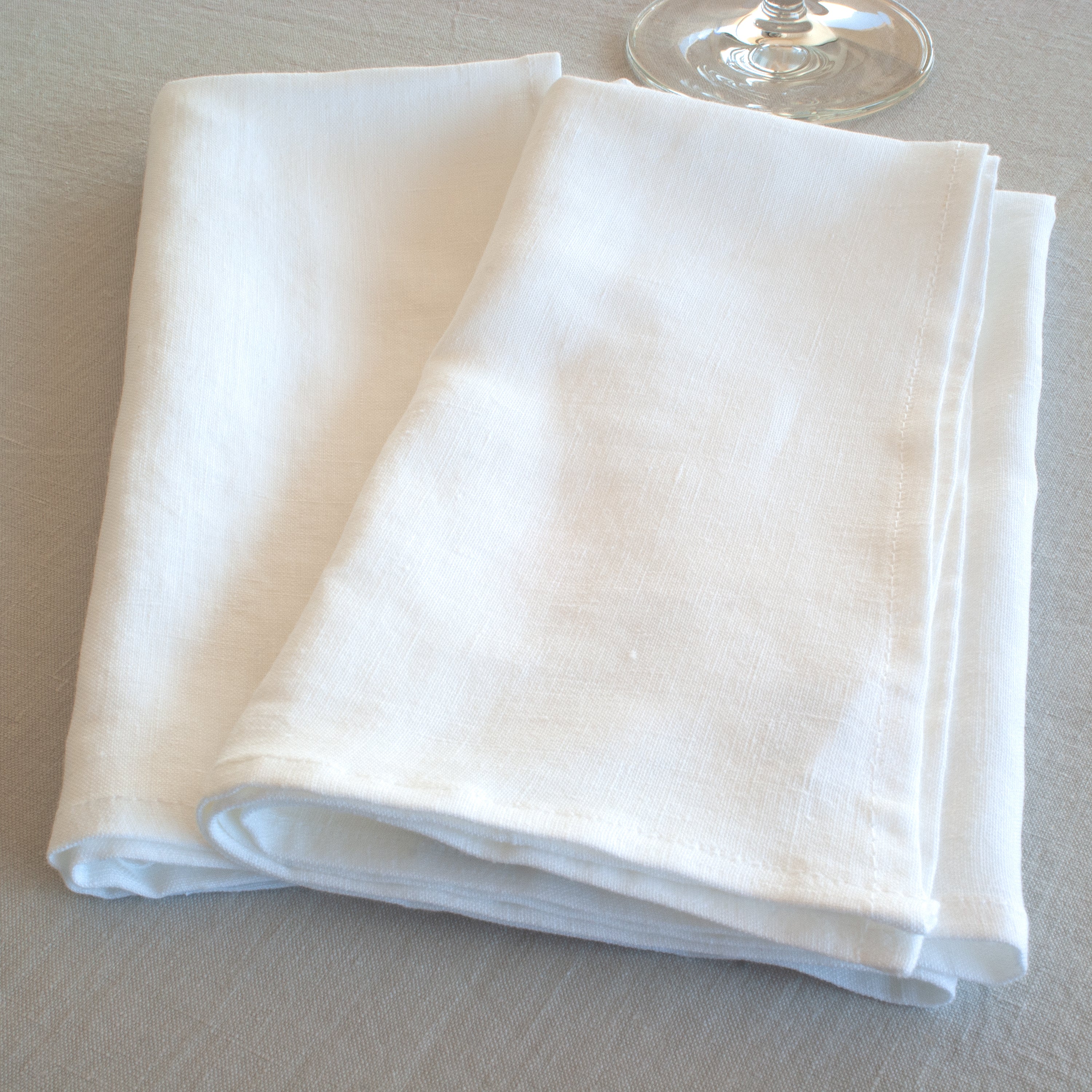 Linen napkin white - 45x45cm