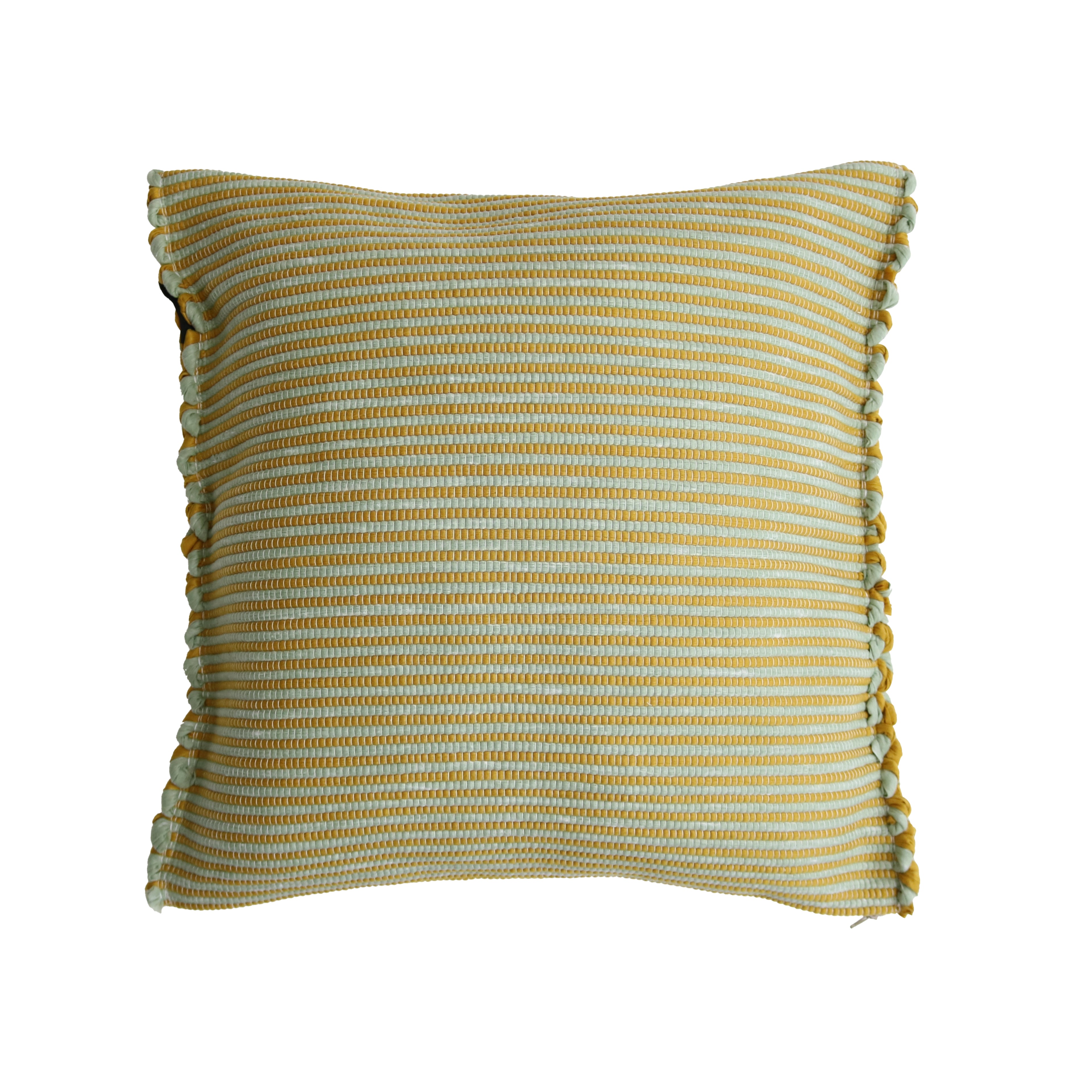 Decorative cushion LIMA with filling - 40x40cm, mustard + mint