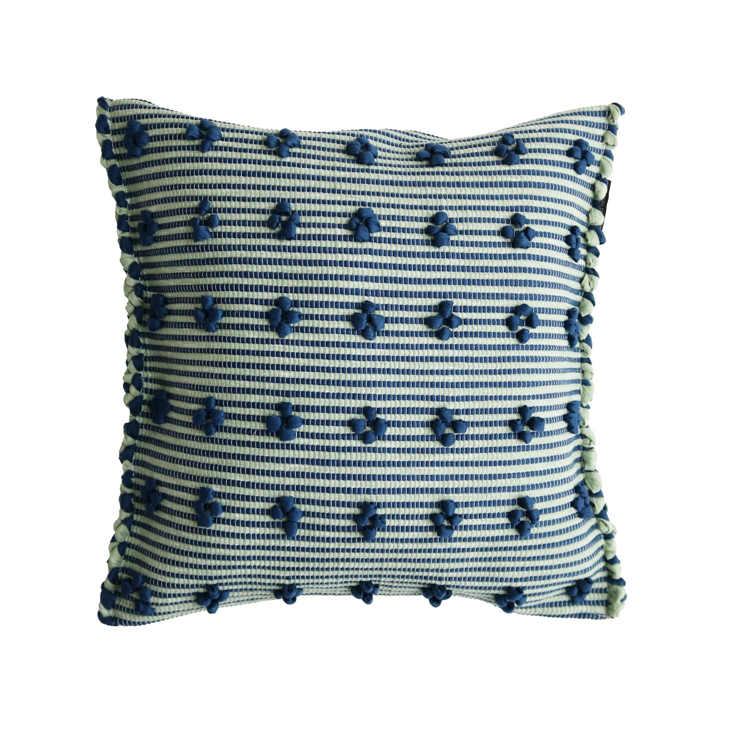 Decorative cushion LIMA with filling - 40x40cm, mint + dark blue