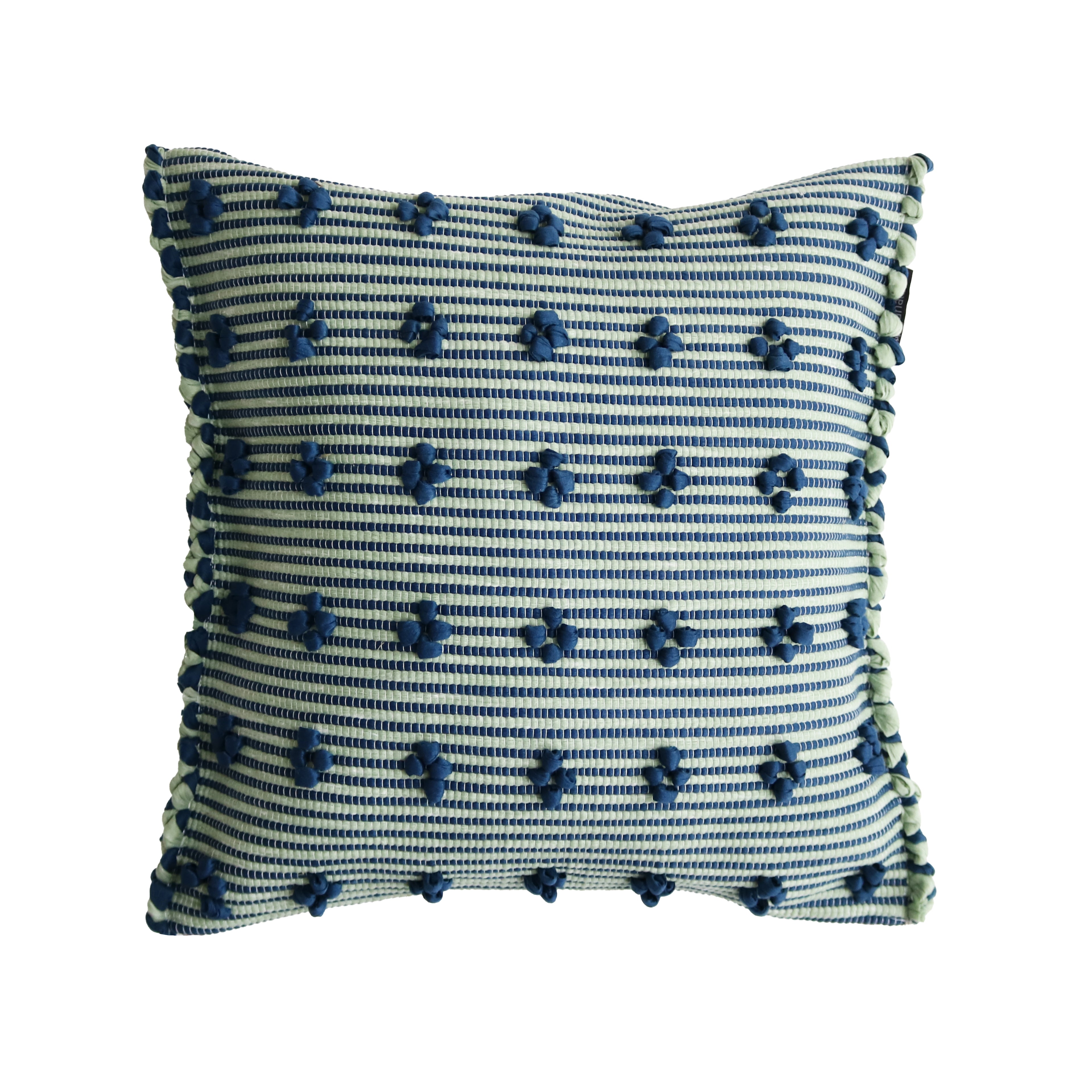 Decorative cushion LIMA with filling - 40x40cm, mint + dark blue