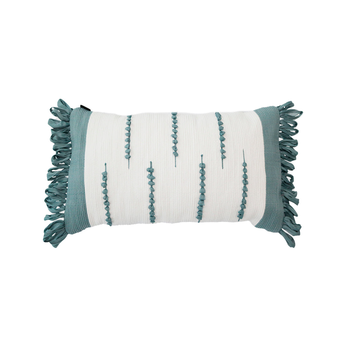 Decorative Cushion GONDOMAR with filling - 35x60cm, white + blue